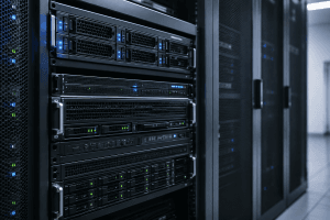 Apa itu server? Ilustrasi server komputer di dalam data center