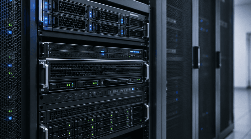 Apa itu server? Ilustrasi server komputer di dalam data center