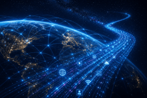 Apakah internet bisa habis? Ilustrasi jaringan internet global yang terus terhubung