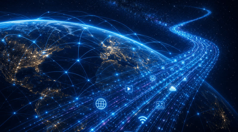 Apakah internet bisa habis? Ilustrasi jaringan internet global yang terus terhubung