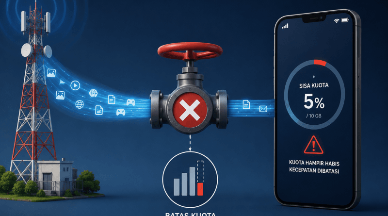 Mengapa kuota internet dibatasi? Ilustrasi pembatasan kuota oleh operator