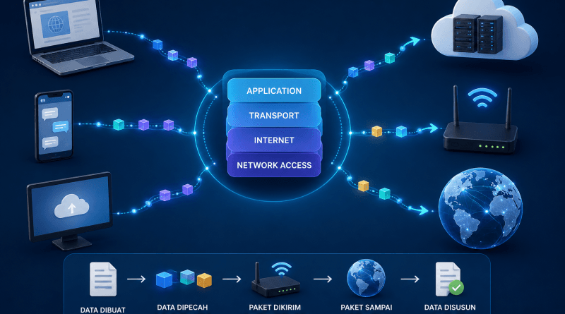 Protokol komunikasi dalam proses pengiriman data melalui jaringan internet