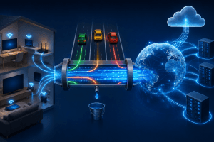 Apa yang dimaksud dengan bandwidth? Ilustrasi kapasitas aliran data internet
